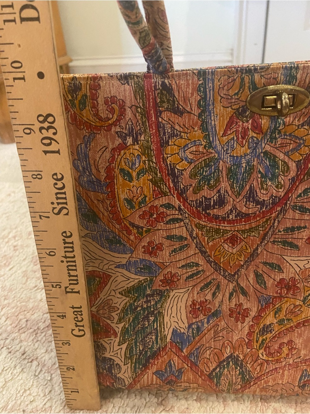 Vintage Margaret Smith Purse Bag Fabric Print - Picture 6 of 8